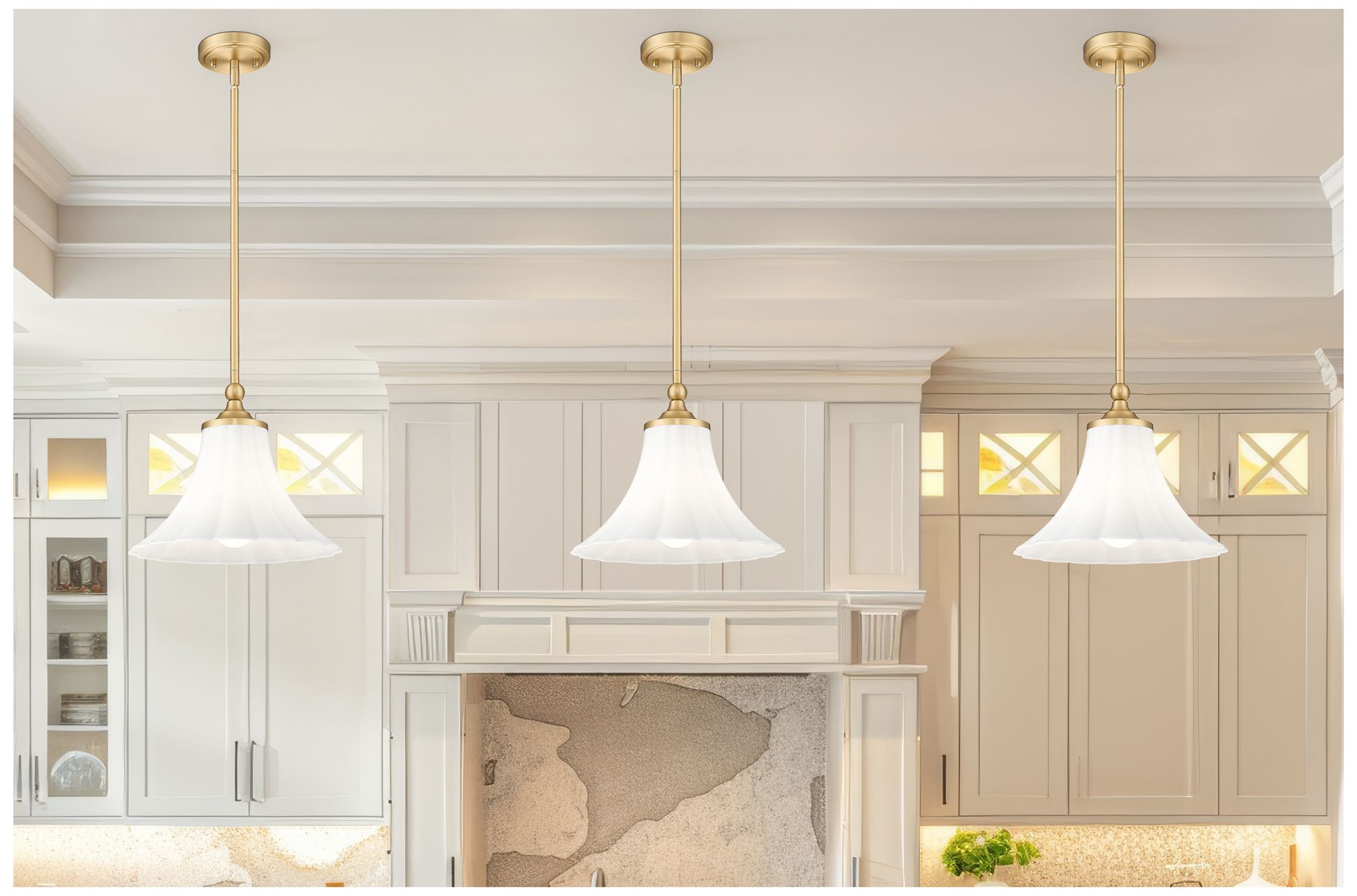 Image 3 Fleur by Z-Lite 12 inch Modern Gold 1 Light Pendant more views