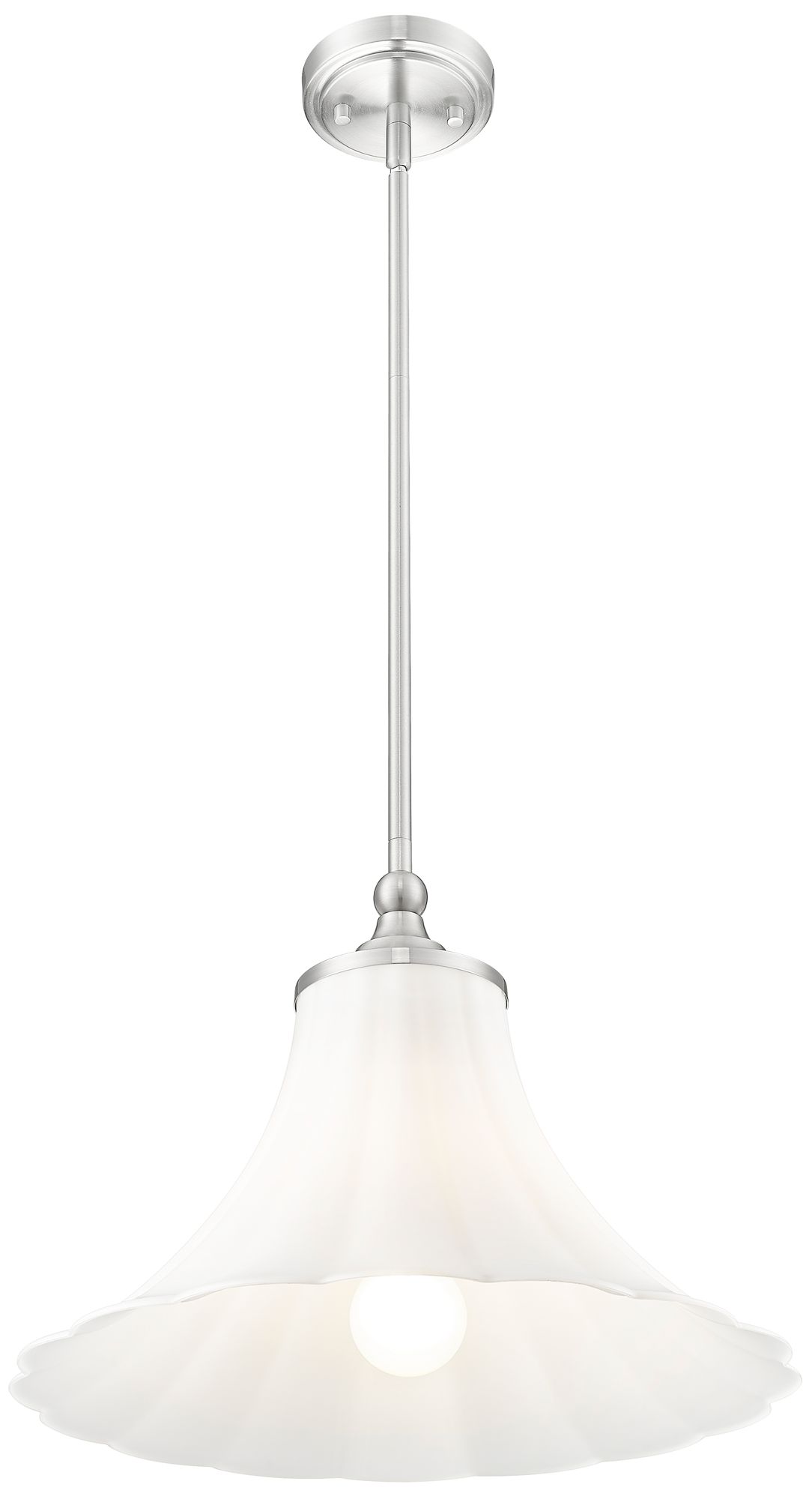 Image 4 Fleur by Z-Lite 16 inch Brushed Nickel 1 Light Pendant more views