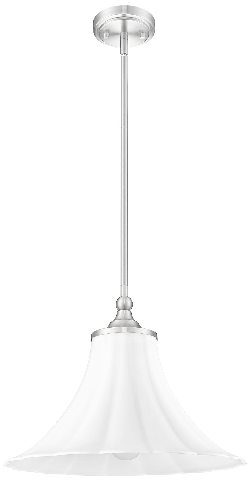 Image 7 Fleur by Z-Lite 16 inch Brushed Nickel 1 Light Pendant more views