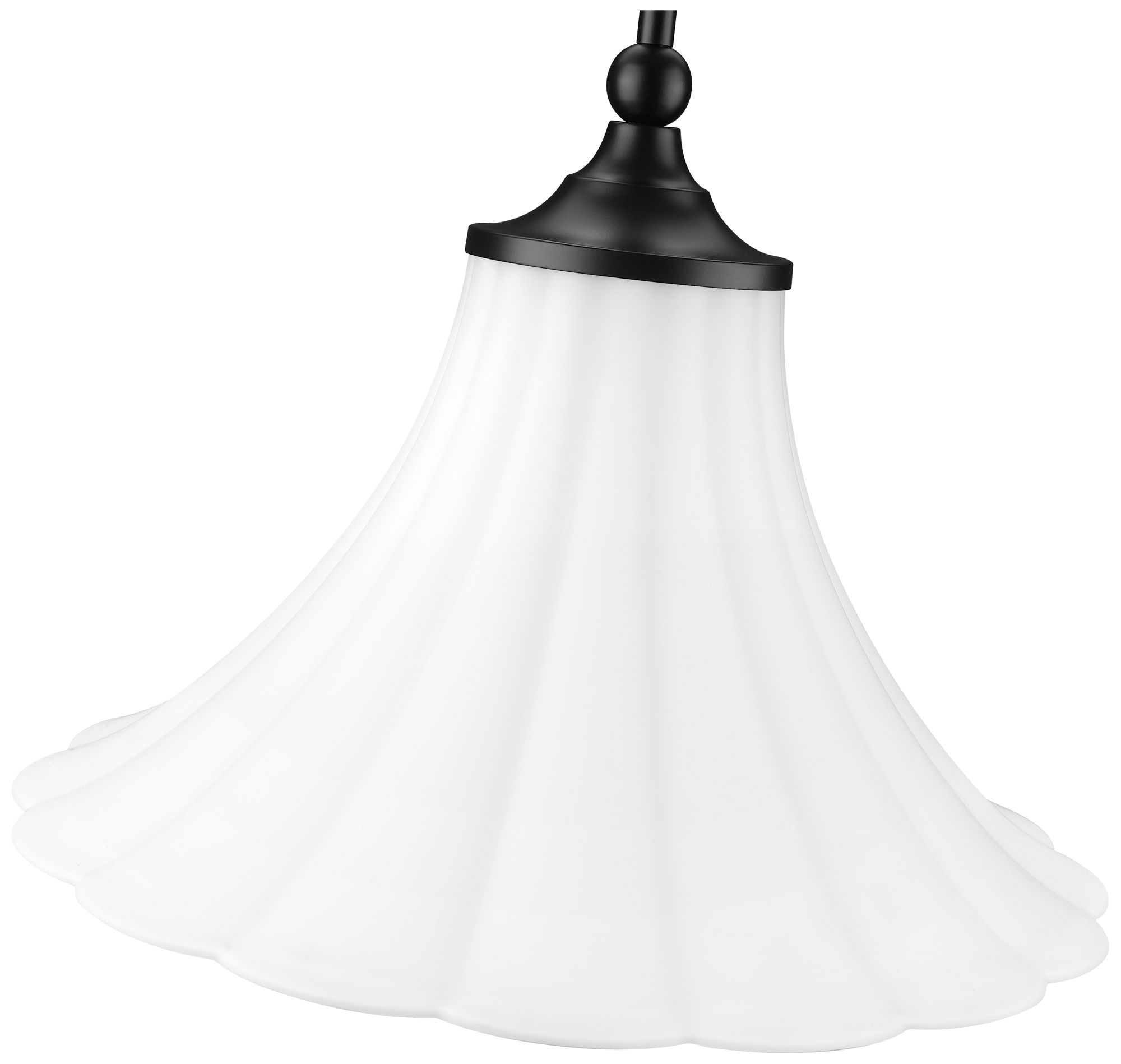 Image 6 Fleur by Z-Lite 16 inch Matte Black 1 Light Pendant more views