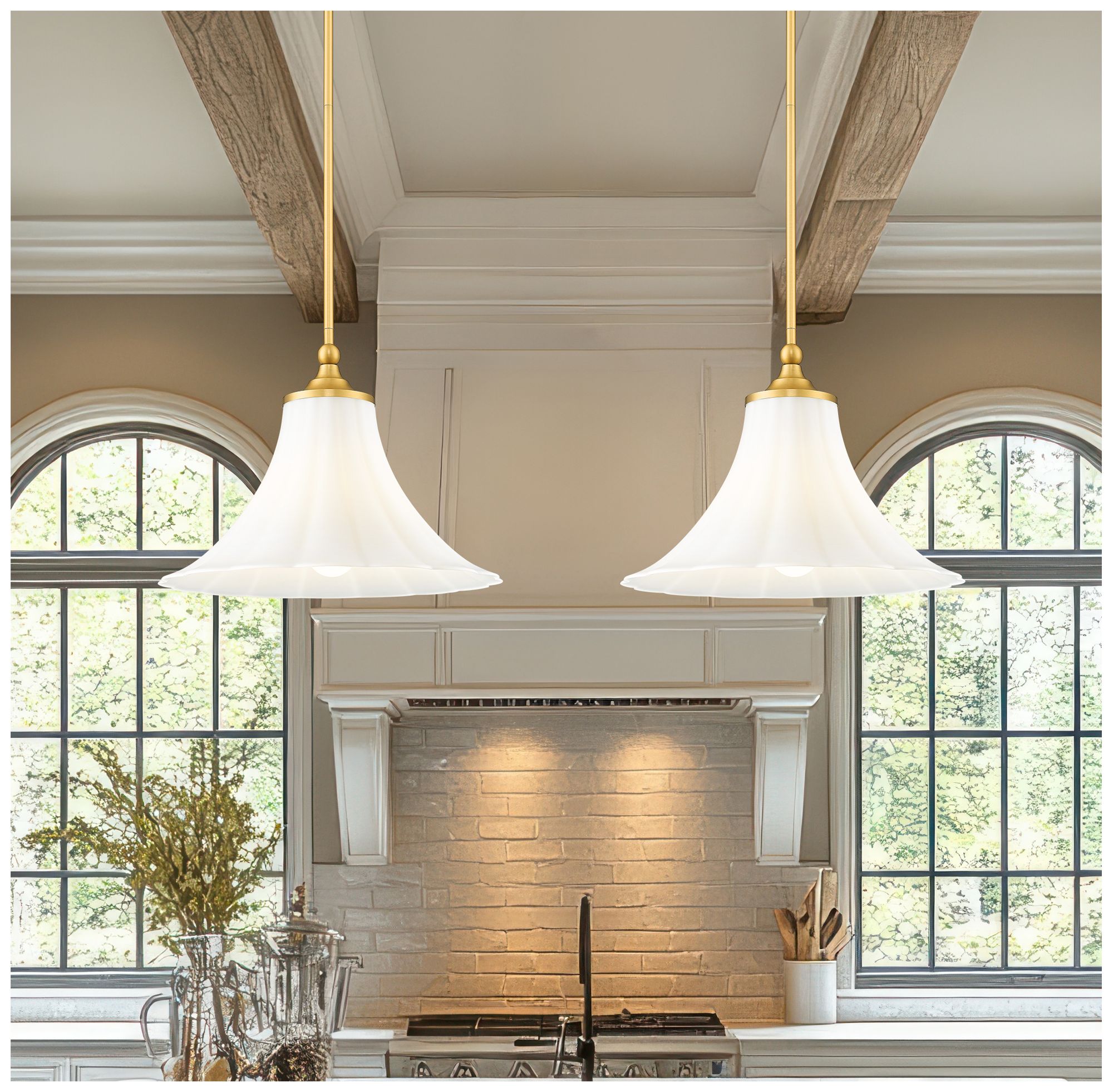 Image 3 Fleur by Z-Lite 16 inch Modern Gold 1 Light Pendant more views