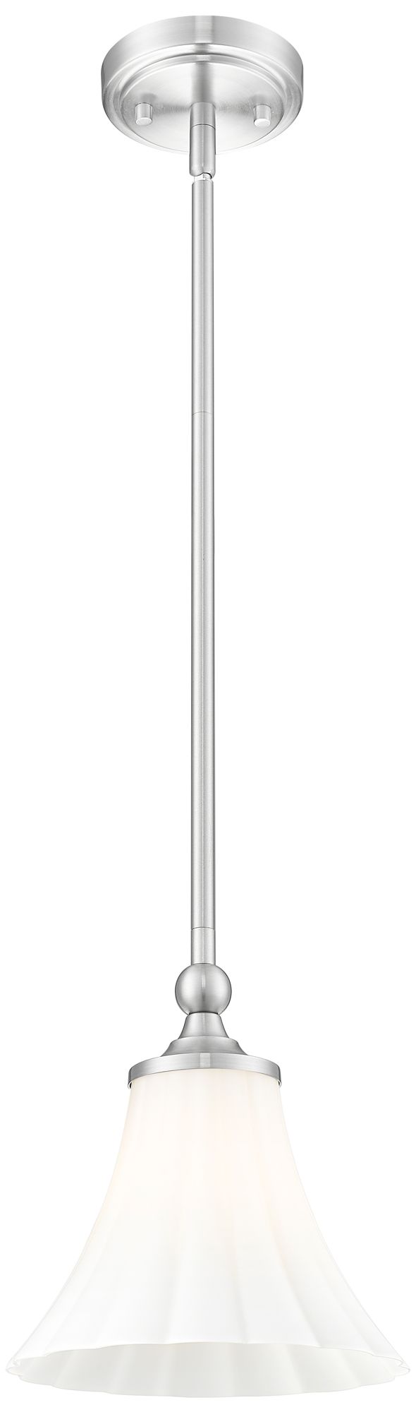 Image 5 Fleur by Z-Lite 8 inch Brushed Nickel 1 Light Pendant more views