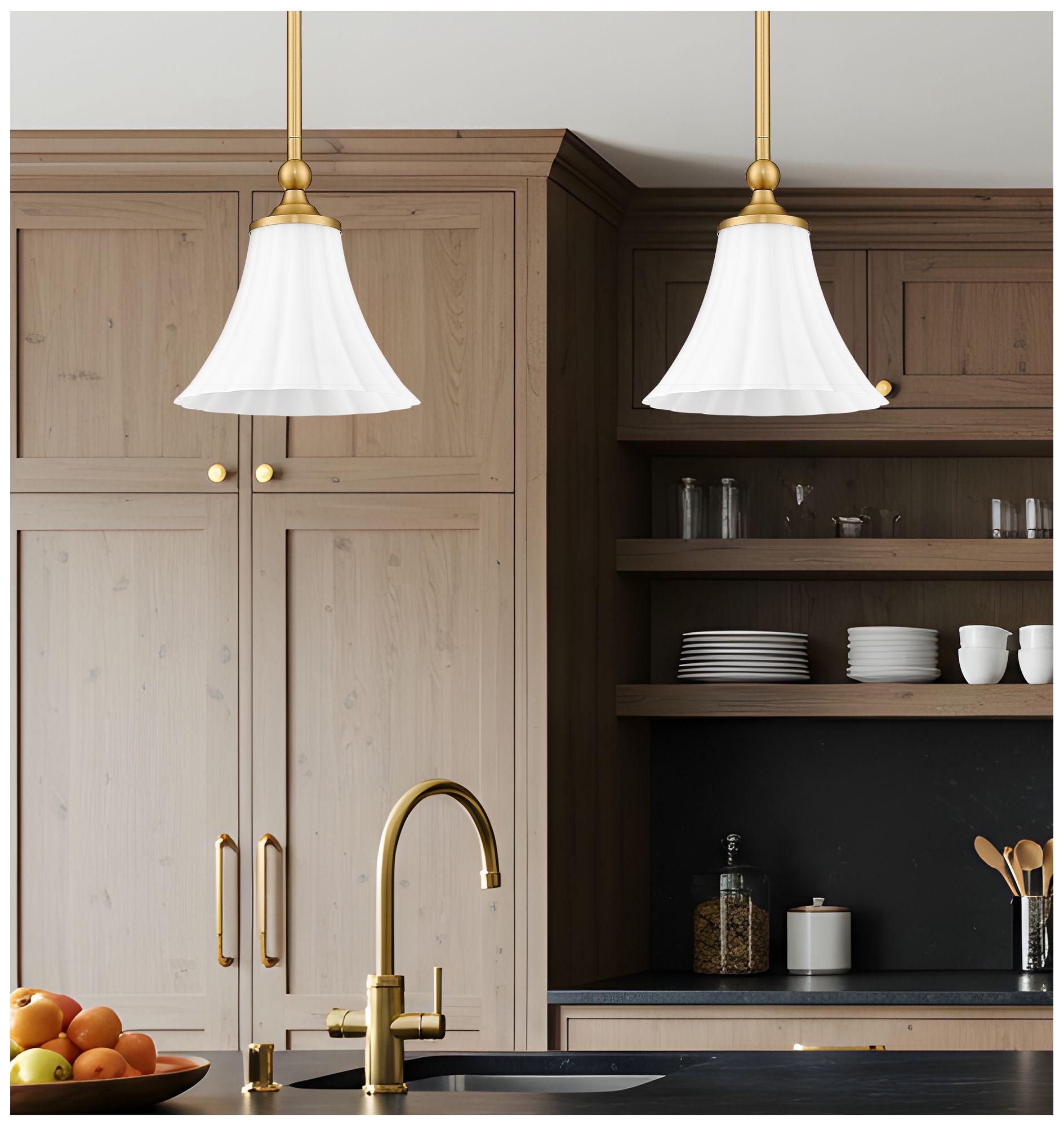 Image 3 Fleur by Z-Lite 8 inch Modern Gold 1 Light Pendant more views