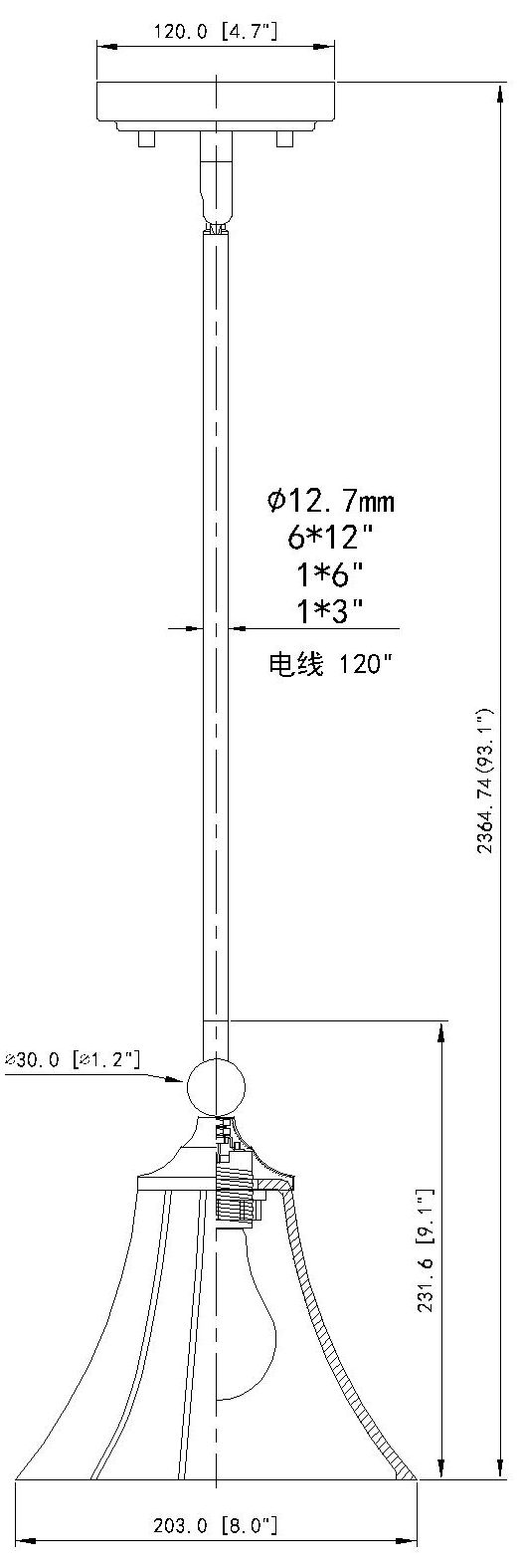 Fleur by Z-Lite 8 inch Modern Gold 1 Light Pendant