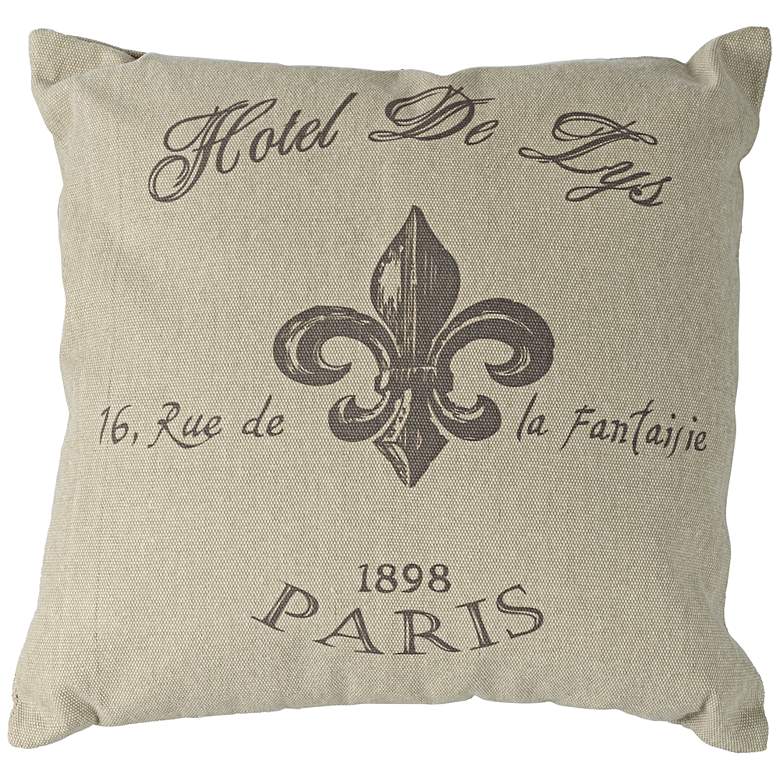 Image 1 Fleur-de-Lis 16 inch Square Decorative Pillow