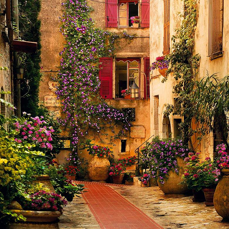 Image 2 Fleur De Rue 40 inch High All-Weather Indoor-Outdoor Wall Art more views