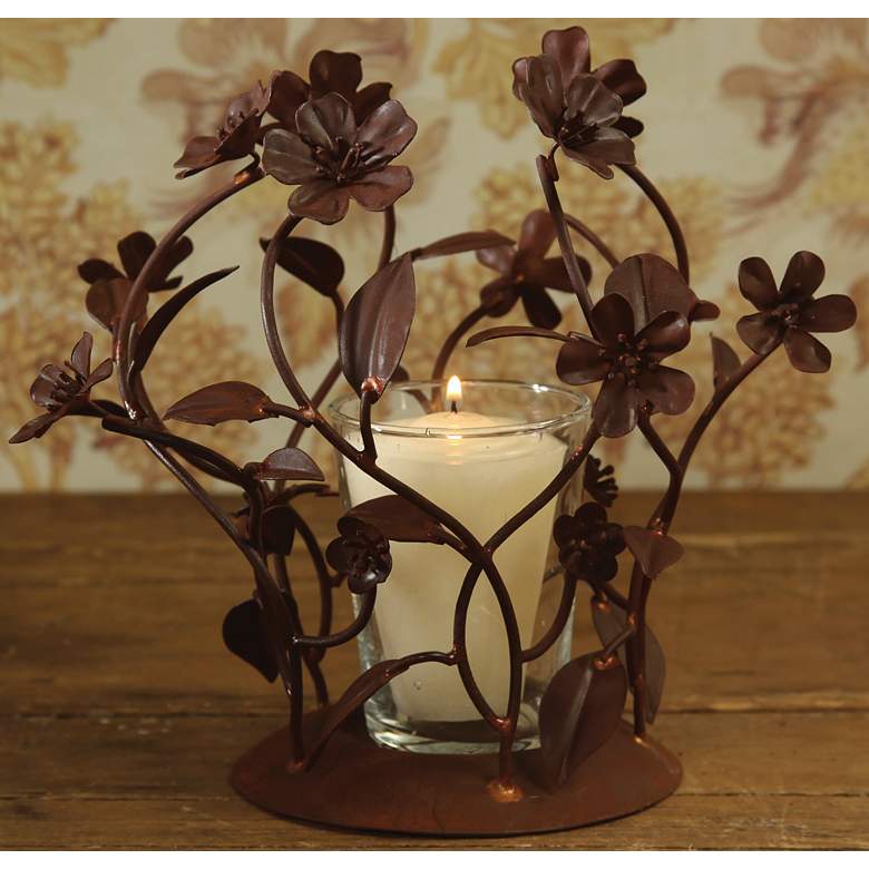 Image 1 Fleur Metal Candleholder