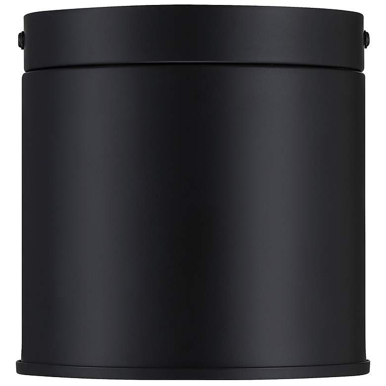 Image 1 Fleur Oasis 6 in. Matte Black Modern Flush Mount with Metal Shade