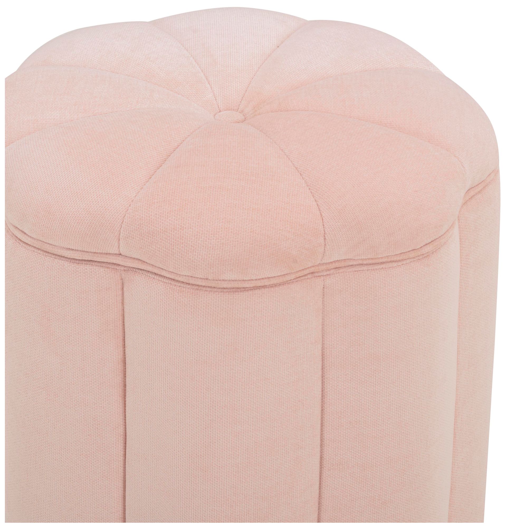 Image 4 Fleur Pink Storage Ottoman more views