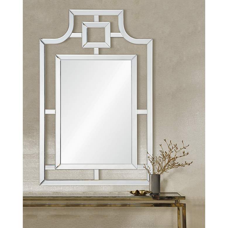 Image 1 Fleura Frameless 30 inch x 46 inch Cut Corner Wall Mirror