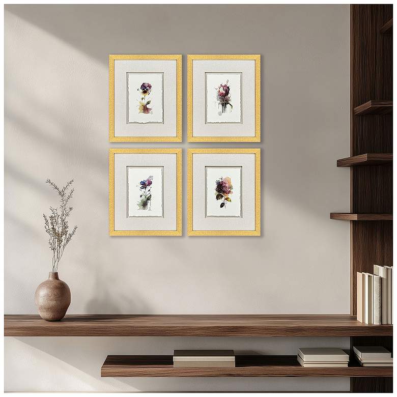 Image 5 Fleurs 16"W x 19"H Framed Art - Set of 4 more views