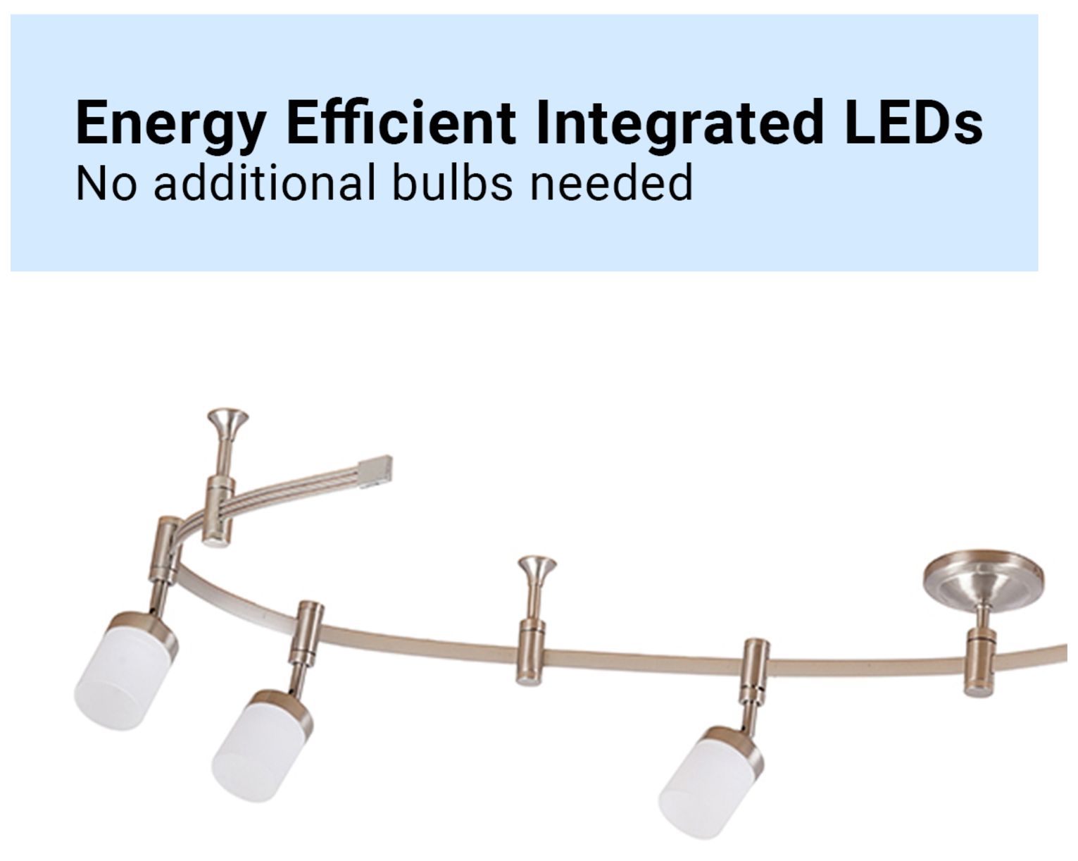 Flex Track 6-Light Brushed Nickel Adjustable LED Track Light