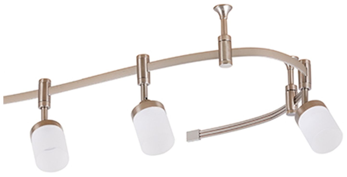 Image 5 Flex Track 6-Light Brushed Nickel Adjustable LED Track Light more views