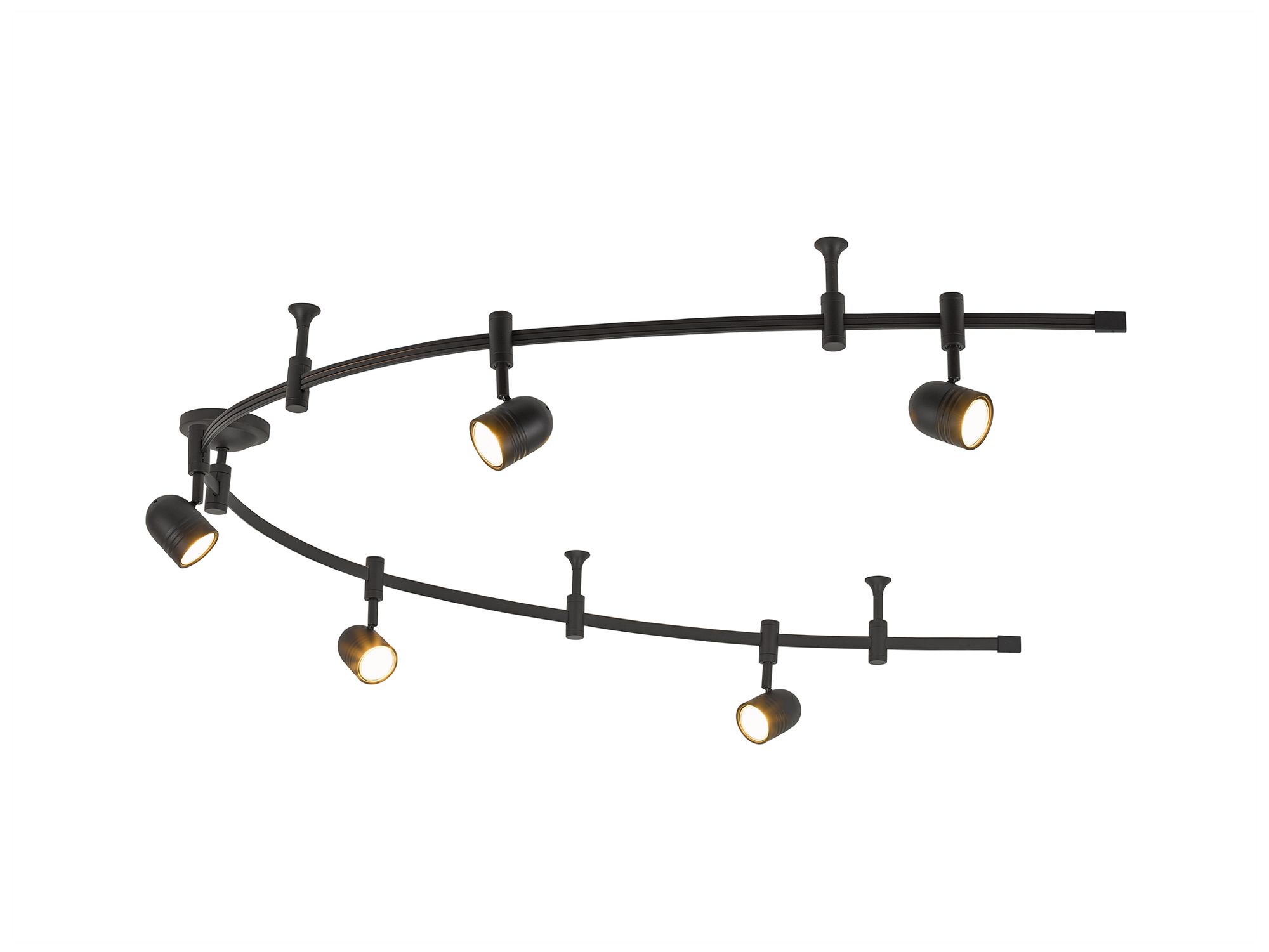 Image 3 Flex Track 96" Wide Bronze Adjustable LED Track Fixture more views