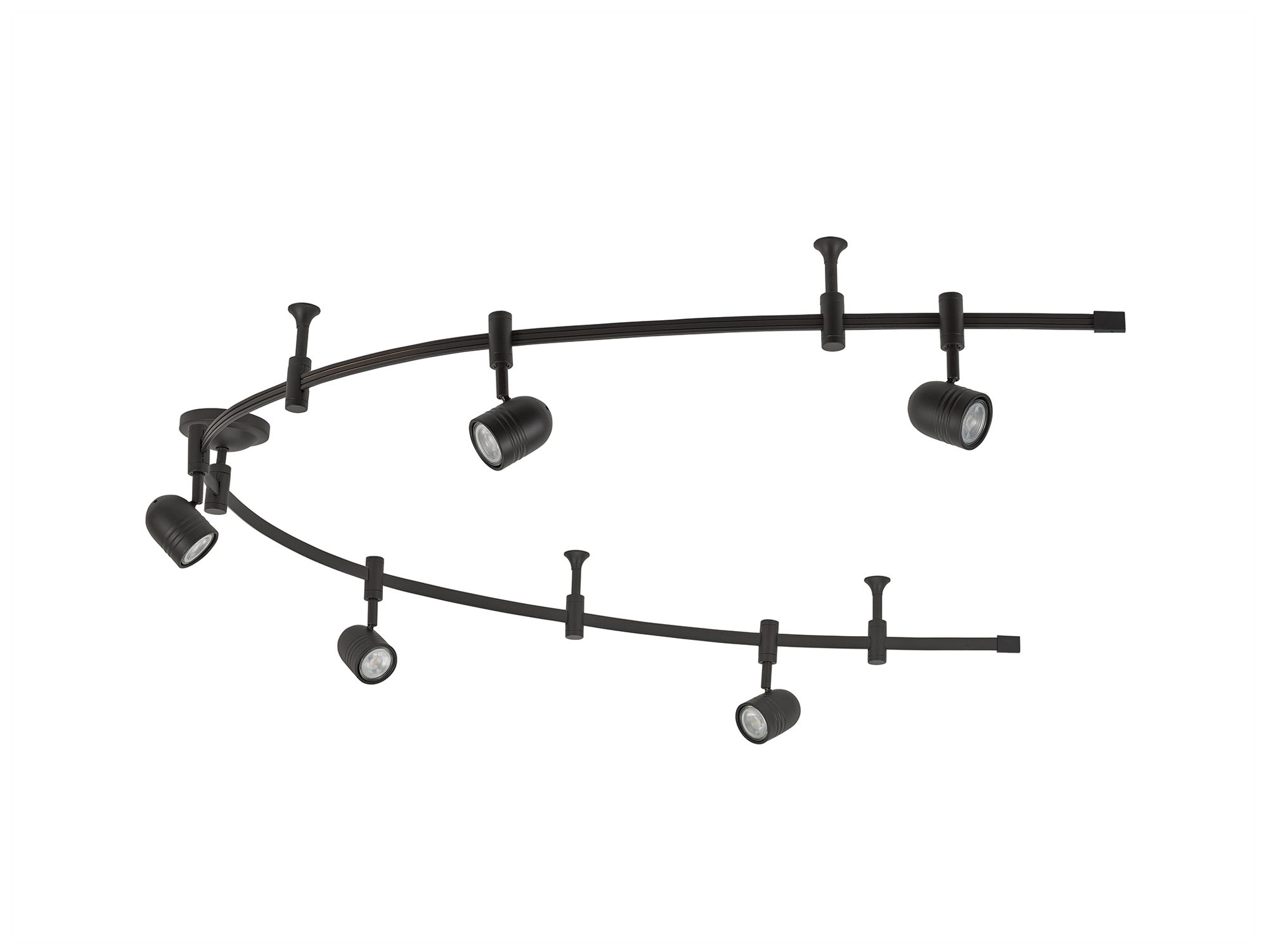 Image 4 Flex Track 96" Wide Bronze Adjustable LED Track Fixture more views