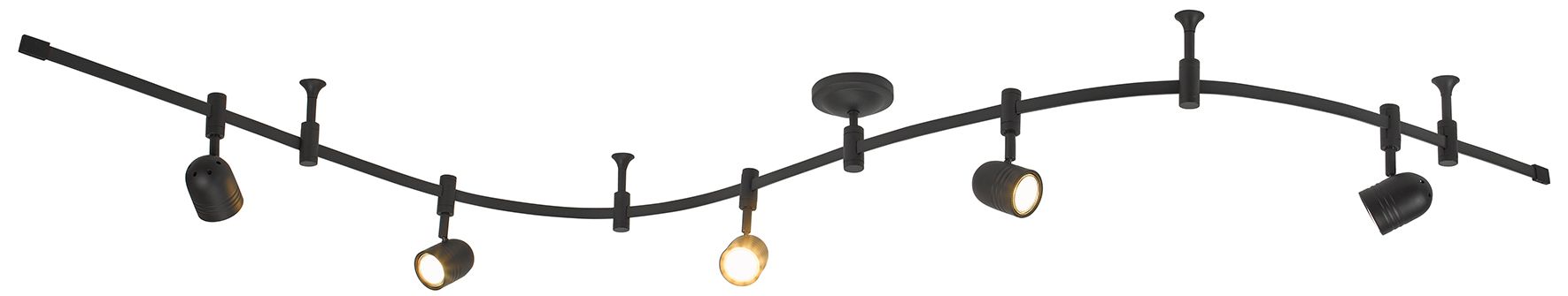 Image 5 Flex Track 96" Wide Bronze Adjustable LED Track Fixture more views