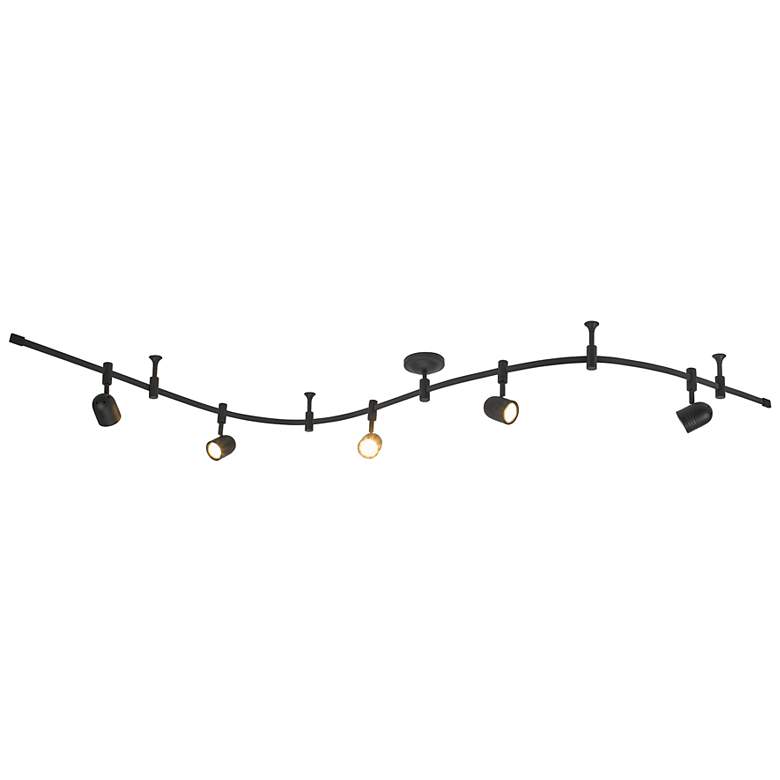 Image 5 Flex Track 96" Wide Bronze Adjustable LED Track Fixture more views