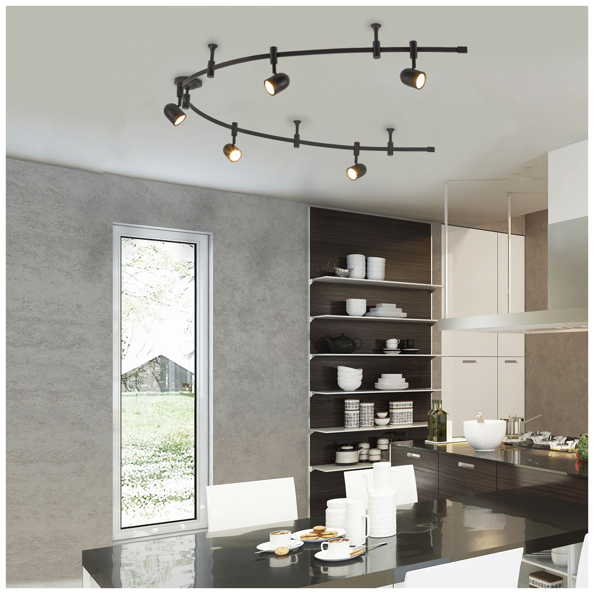 Flex Track 96" Wide Bronze Adjustable LED Track Fixture