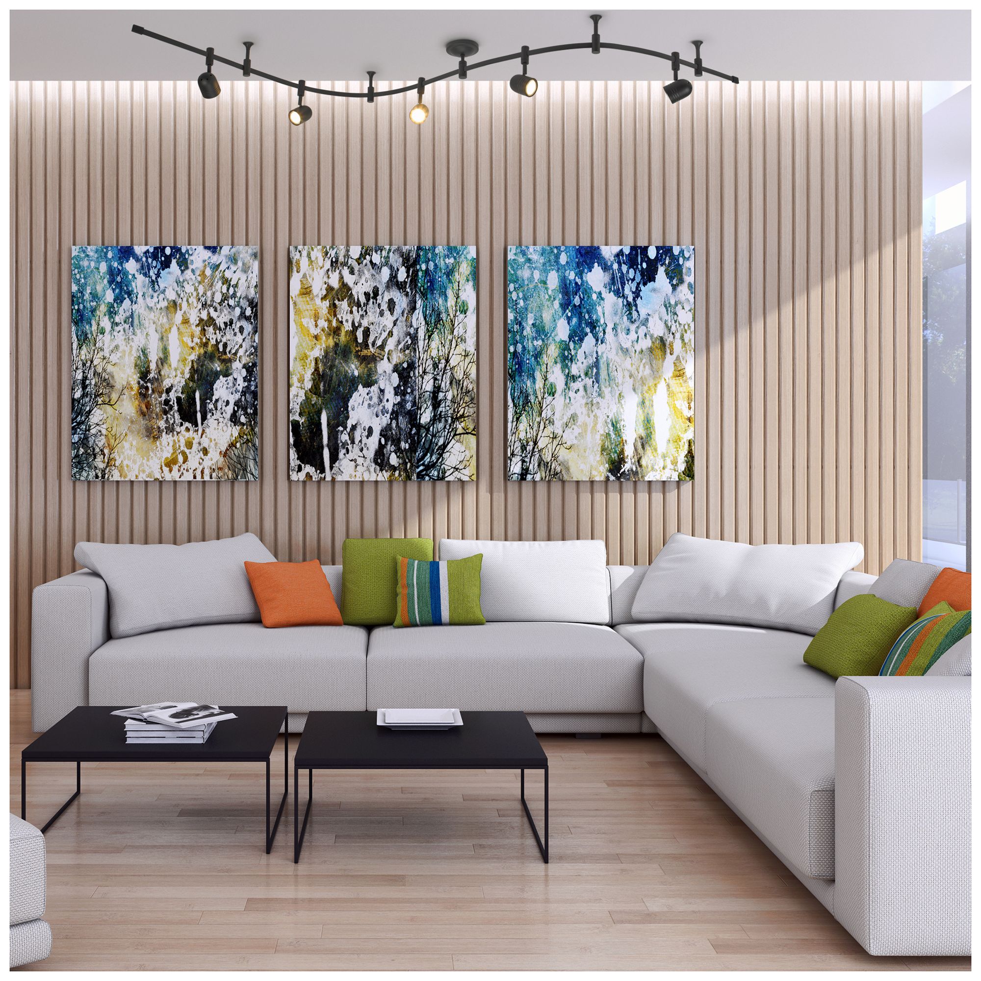 Flex Track 96" Wide Bronze Adjustable LED Track Fixture