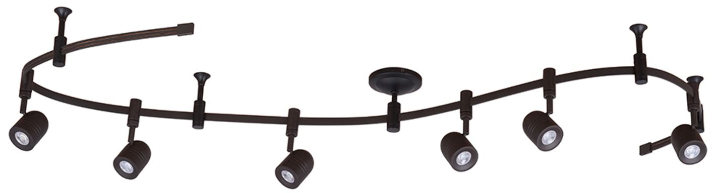 Image 2 Flex Track 96" Wide Bronze S-Wave LED Track Fixture more views