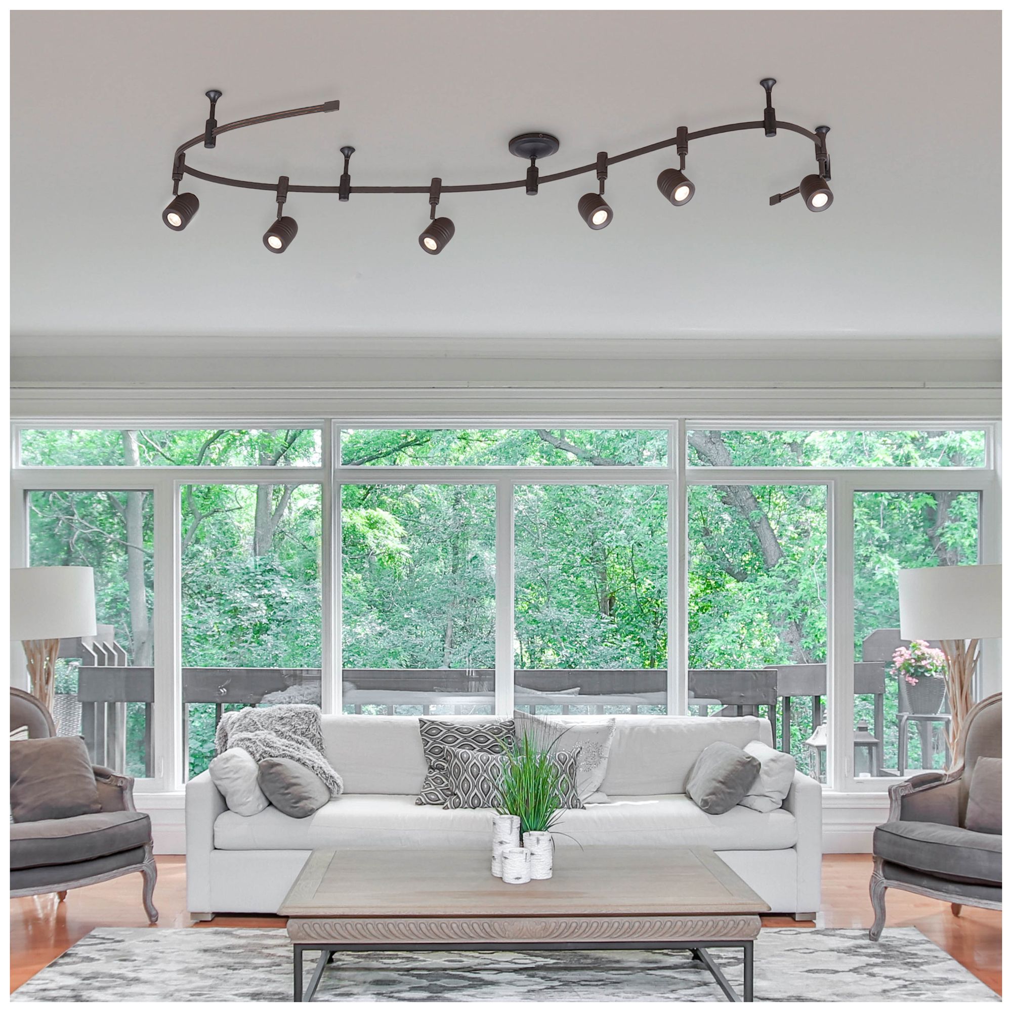 Flex Track 96" Wide Bronze S-Wave LED Track Fixture