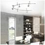 Flex Track 96"W Brushed Nickel Adjustable LED Track Fixture