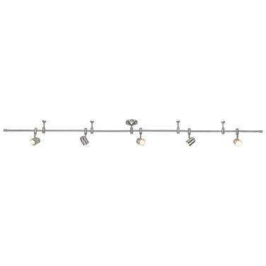 Flex Track 96"W Brushed Nickel Adjustable LED Track Fixture