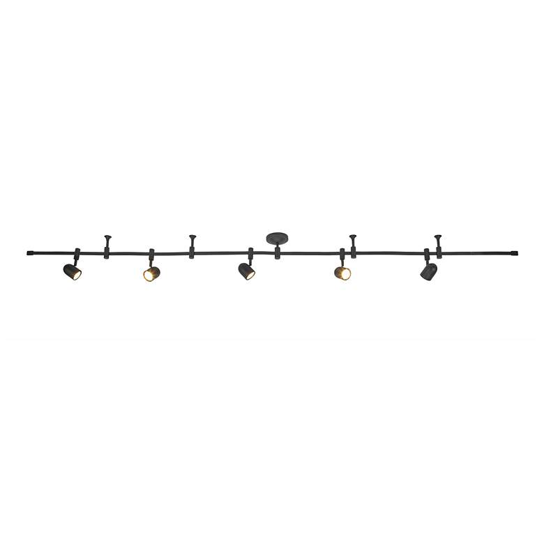 Image 1 Flex Track 96" Wide 5-Light Bronze LED Track