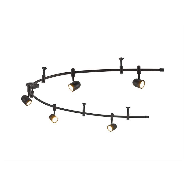 Image 3 Flex Track 96" Wide 5-Light Bronze LED Track more views