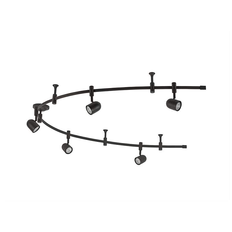 Image 4 Flex Track 96" Wide 5-Light Bronze LED Track more views