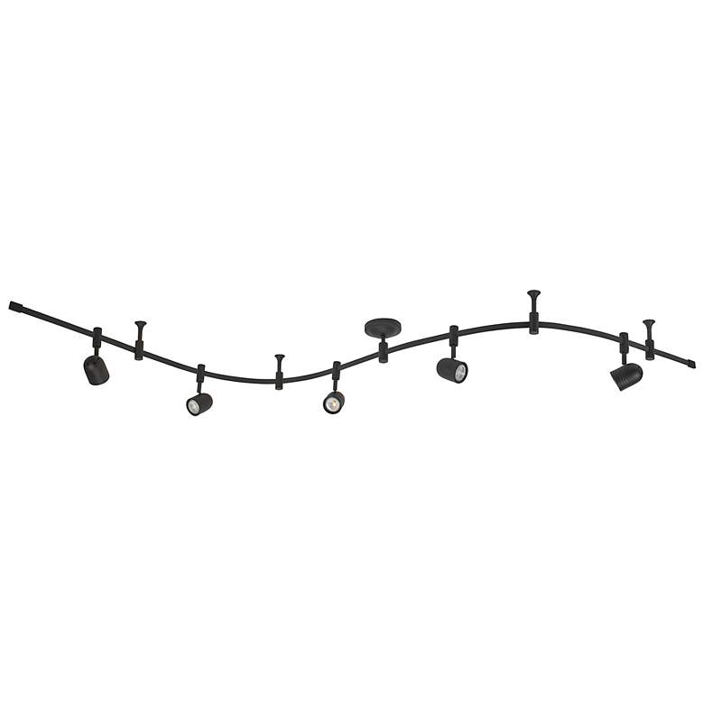 Image 6 Flex Track 96" Wide 5-Light Bronze LED Track more views