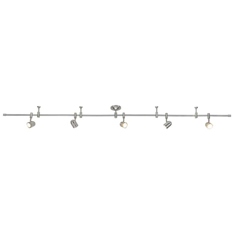Image 1 Flex Track 96" Wide 5-Light Brushed Nickel LED Track