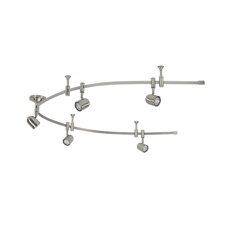 Image 4 Flex Track 96" Wide 5-Light Brushed Nickel LED Track more views