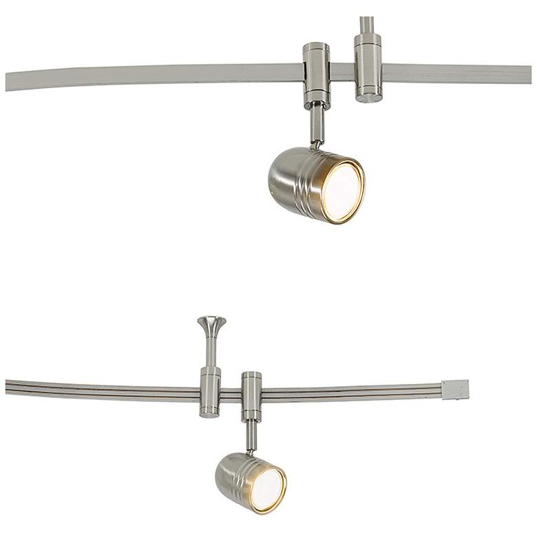 Image 7 Flex Track 96" Wide 5-Light Brushed Nickel LED Track more views