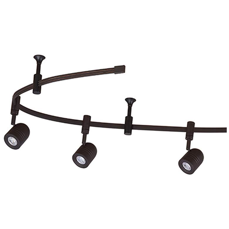 Image 3 Flex Track 96" Wide 6-Light Bronze LED Track more views