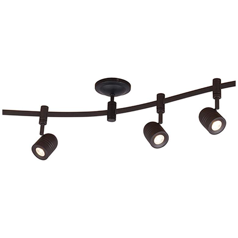 Image 5 Flex Track 96" Wide 6-Light Bronze LED Track more views