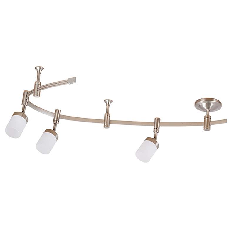 Image 4 Flex Track 96" Wide 6-Light Brushed Nickel LED Track more views