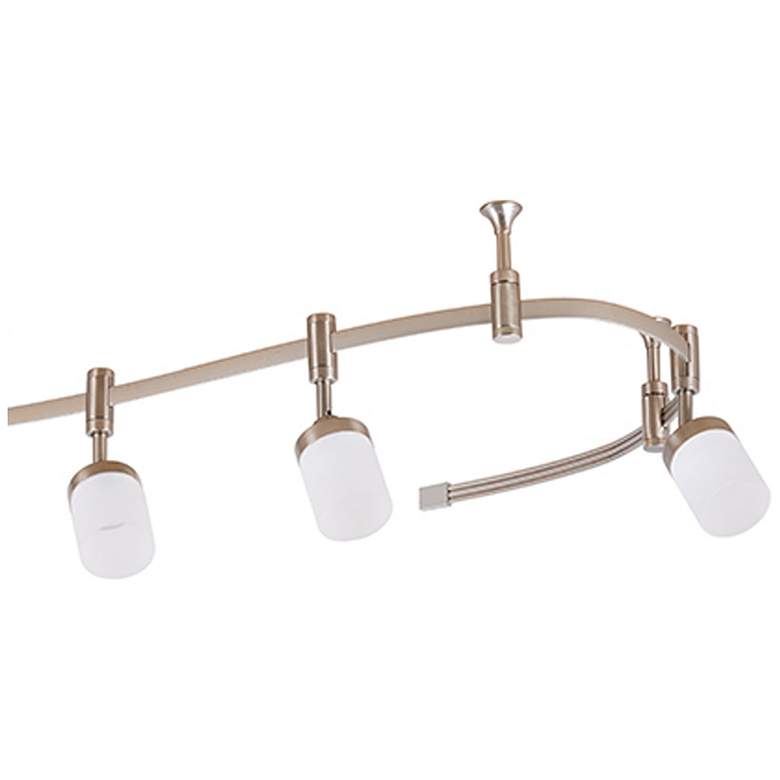 Image 5 Flex Track 96" Wide 6-Light Brushed Nickel LED Track more views