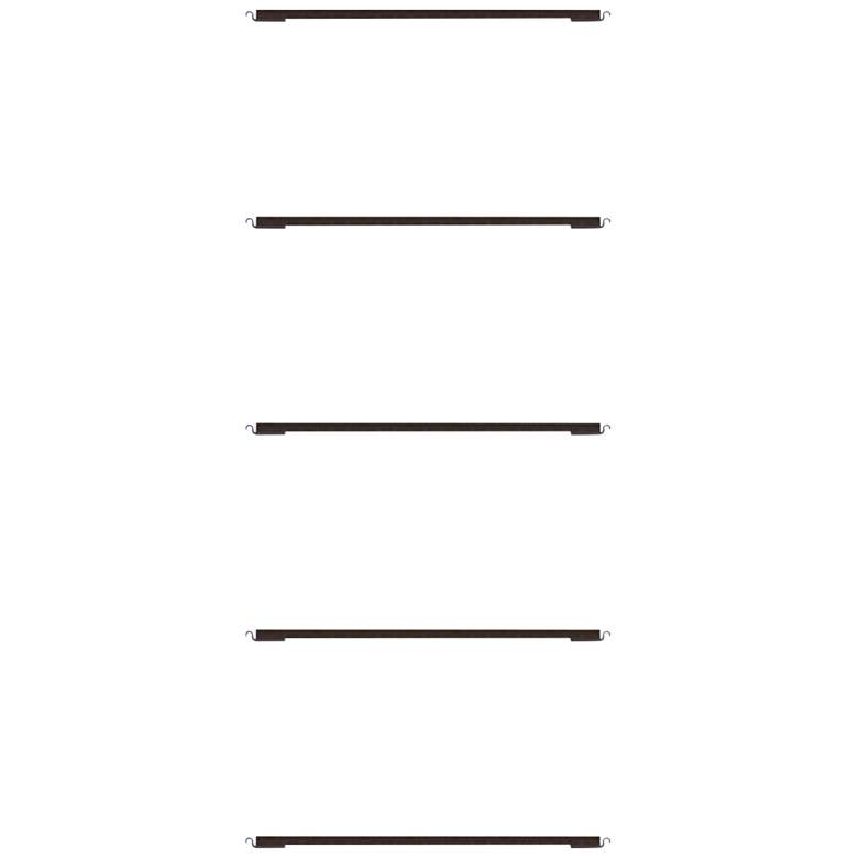 Image 1 Flexi 23 3/4" Wide Cocoa Wood Shelves Set of 5