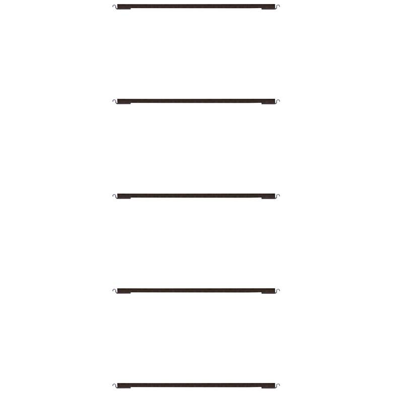 Image 1 Flexi 31 1/2" Wide Cocoa Wood Shelves Set of 5