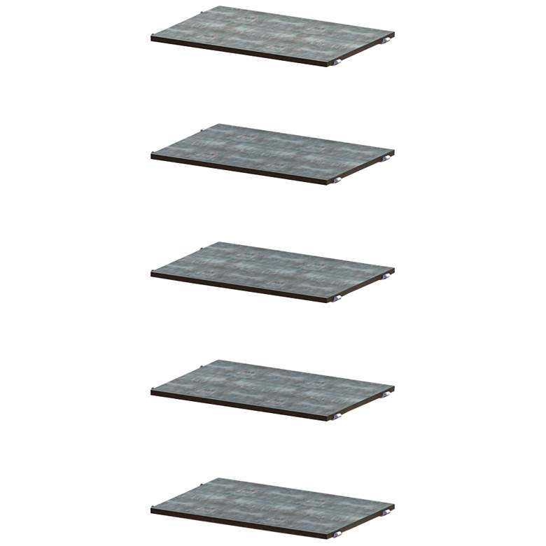 Image 2 Flexi 31 1/2" Wide Cocoa Wood Shelves Set of 5 more views