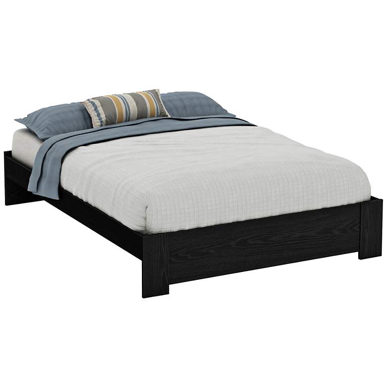 Image 1 Flexible Collection Black Oak Queen Platform Bed