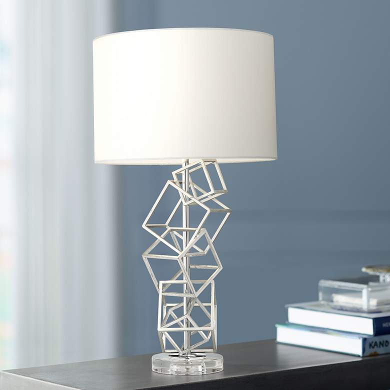 Image 1 Flinn Metal Cubes Modern Table Lamp