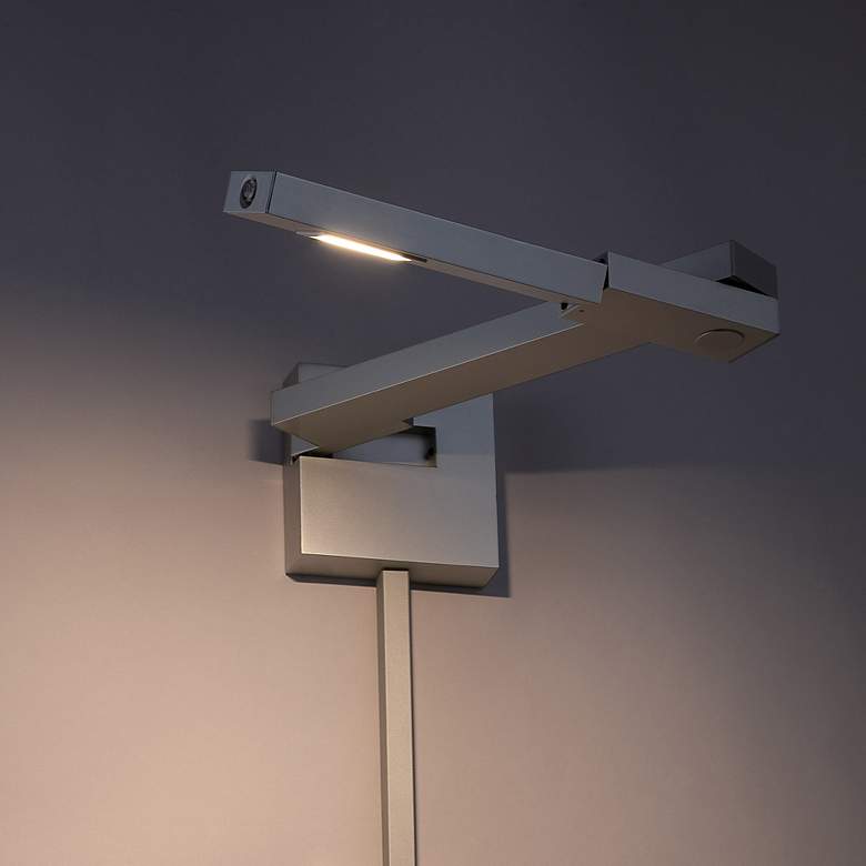 Image 1 Flip 4.5"H x 4.5"W 1-Light Headboard Light in Titanium
