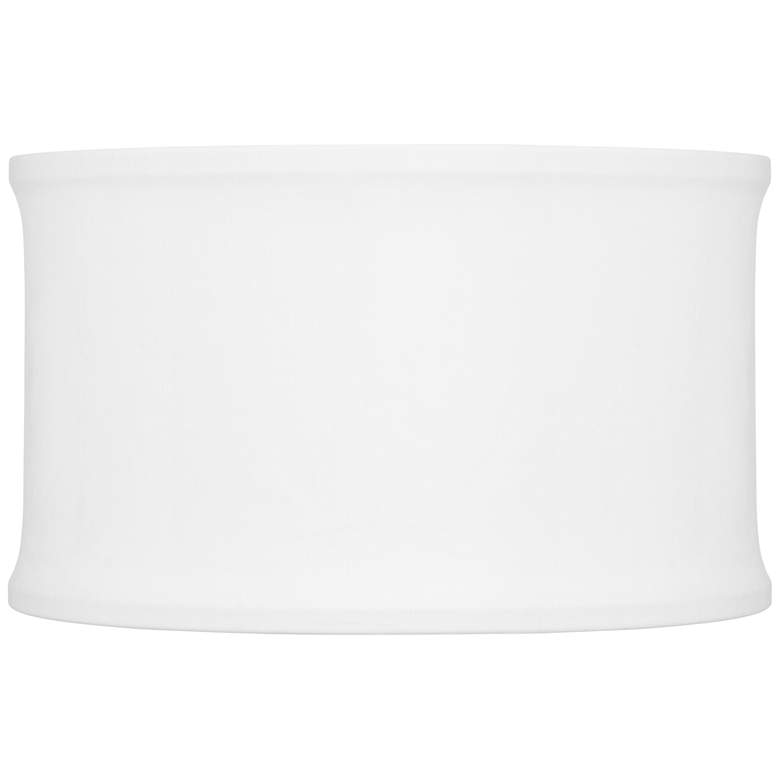 Image 1 Flip Shade Collapsible Washable Drum White Shade 15x15x10 inch