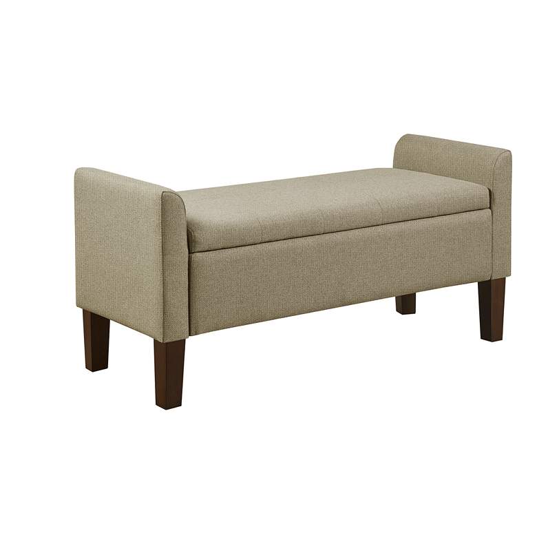 Image 1 Flip-top Upholstered Storage Bench