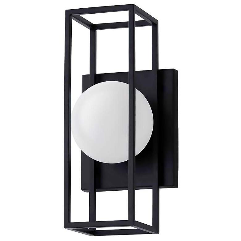 Image 2 Float 12"H Matte Black LED Indoor/Outdoor Wall Sconce more views