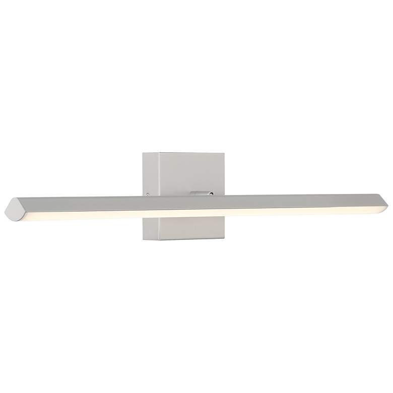 Image 1 Float 18.25" Wide Silver Adjustable LED Vanity Light with Acrylic Len