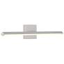 Float 18.25" Wide Silver Adjustable  LED Vanity Light with Acrylic Len