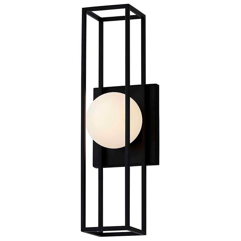 Image 3 Float 18"H Matte Black LED Indoor/Outdoor Wall Sconce